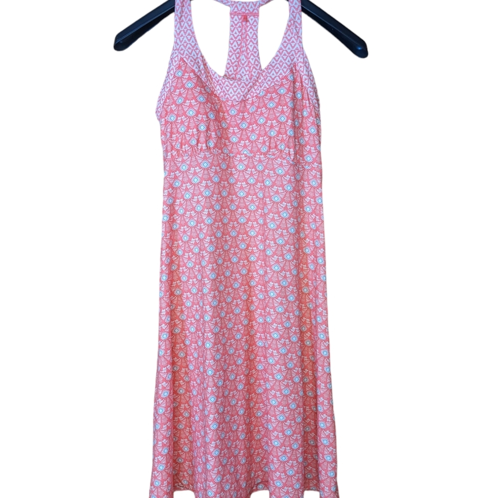 Prana Cali Summer Peach Botanica Tank Dress Size Small - Picture 5 of 12
